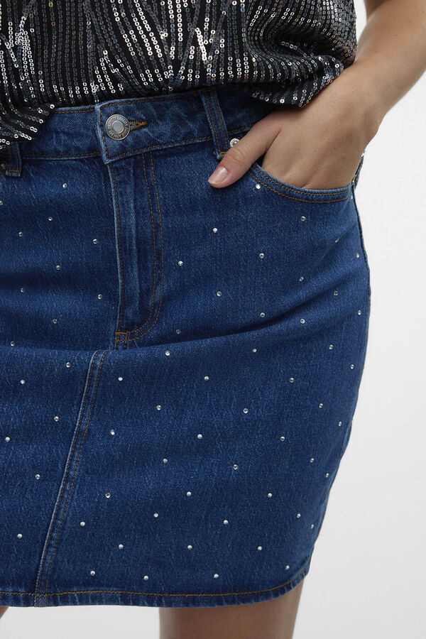 Vero Moda Saia curta denim  Azul