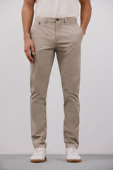 Cortefiel Calça calças chino slim fit com estampa Tostado