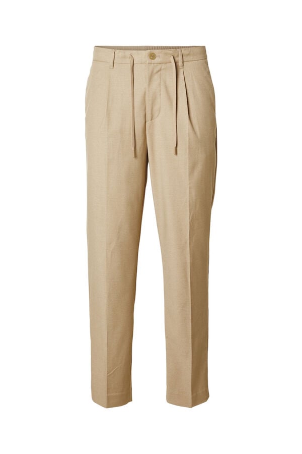 Selected Pantal&oacute;n informal con pinza Arena