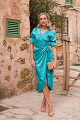 Polín Et Moi Vestido decote Aurelia Azul