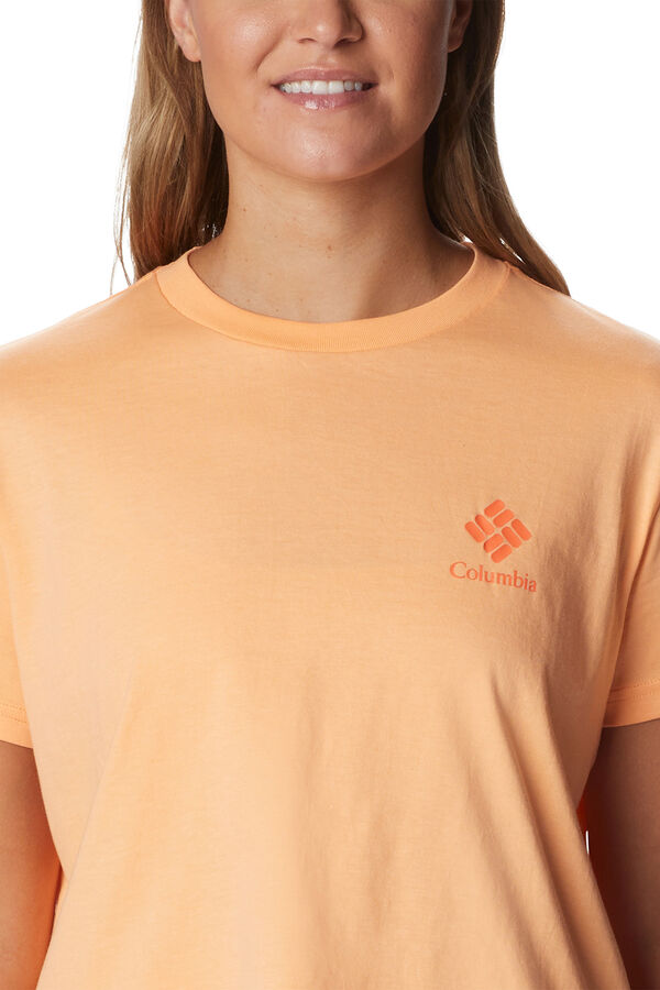 Cortefiel Camiseta corta estampada Columbia North Cascades™ para mujer Naranja