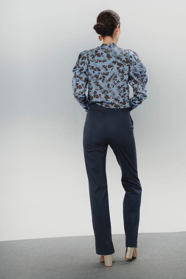 Dolores Promesas Blusa feminina com estampado estrela Andrea Azul