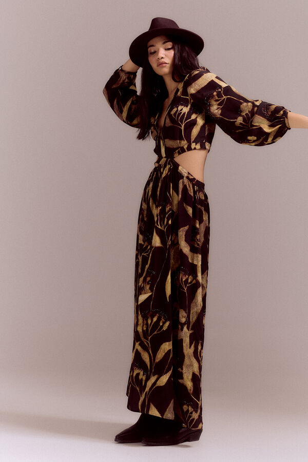 Slowlove Vestido estampado com aberturas Multicolorido