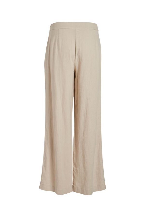 Vila Pantal&oacute;n plisado de lino Gris