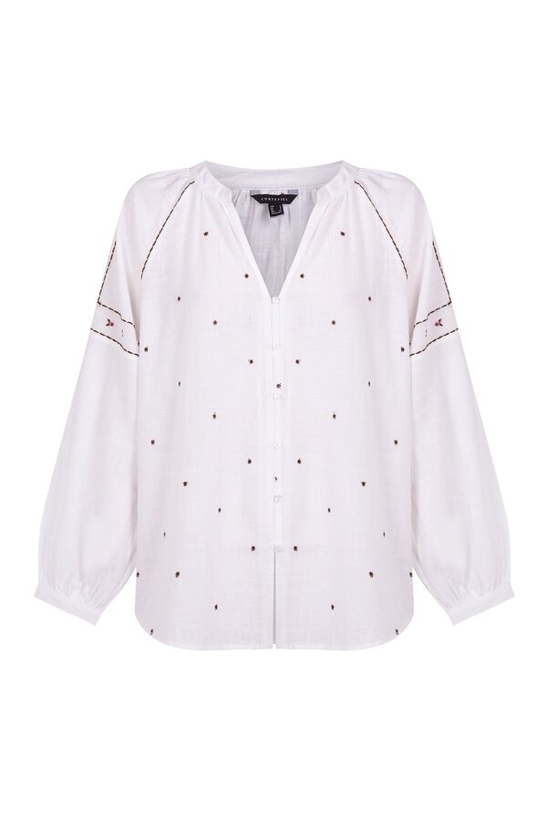 Cortefiel Blusa bordada floral Multicolorido