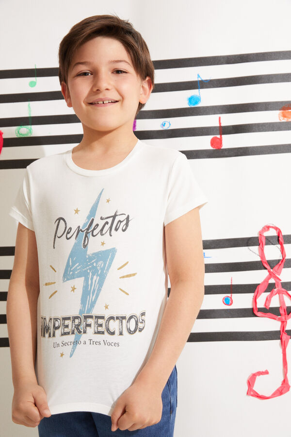 Cortefiel Camiseta infantil Perfectos Imperfectos Branco