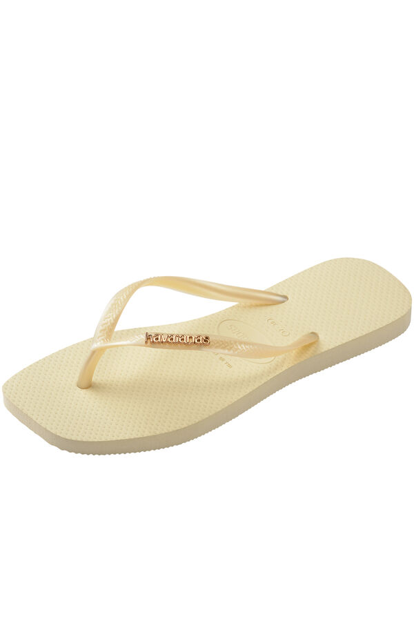 Havaianas Slim Square Logo Metallic Amarelo