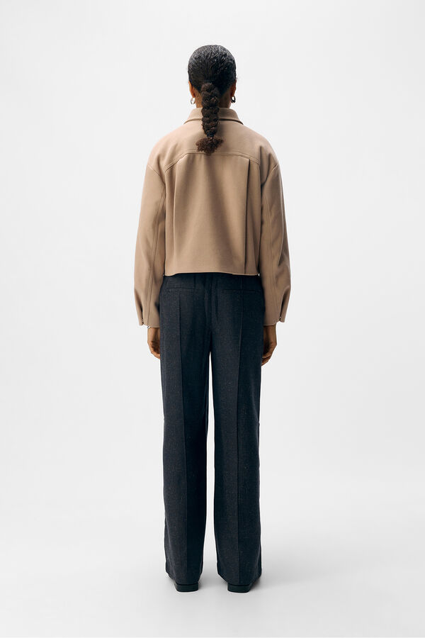 Object Chaqueta fieltro manga larga Beige