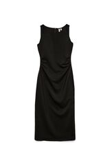 Vero Moda Vestido comprido com costuras franzidas Preto