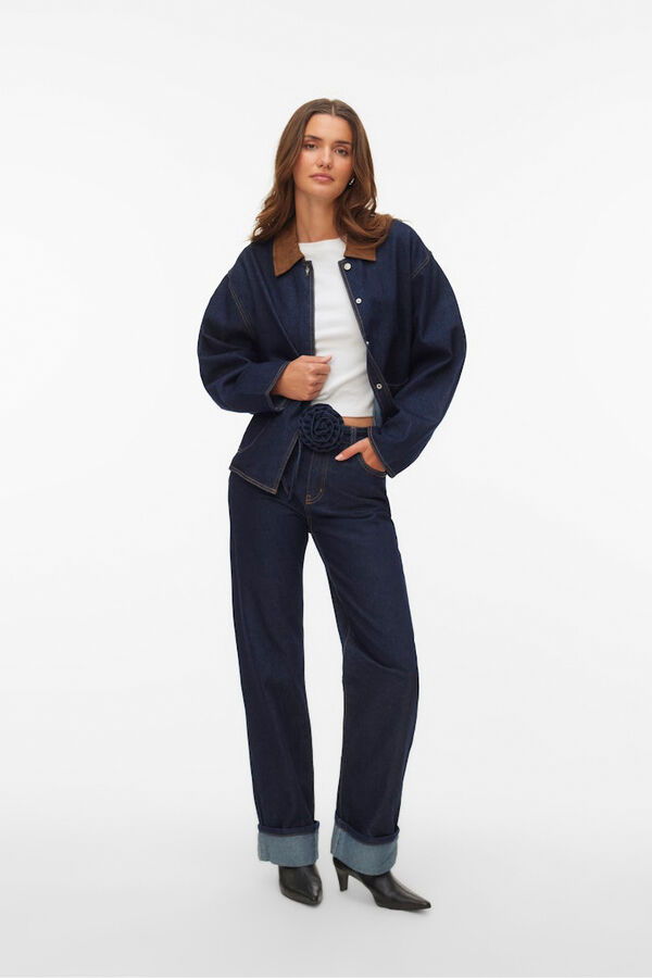 Vero Moda Jeans largos com bainha virada Azul