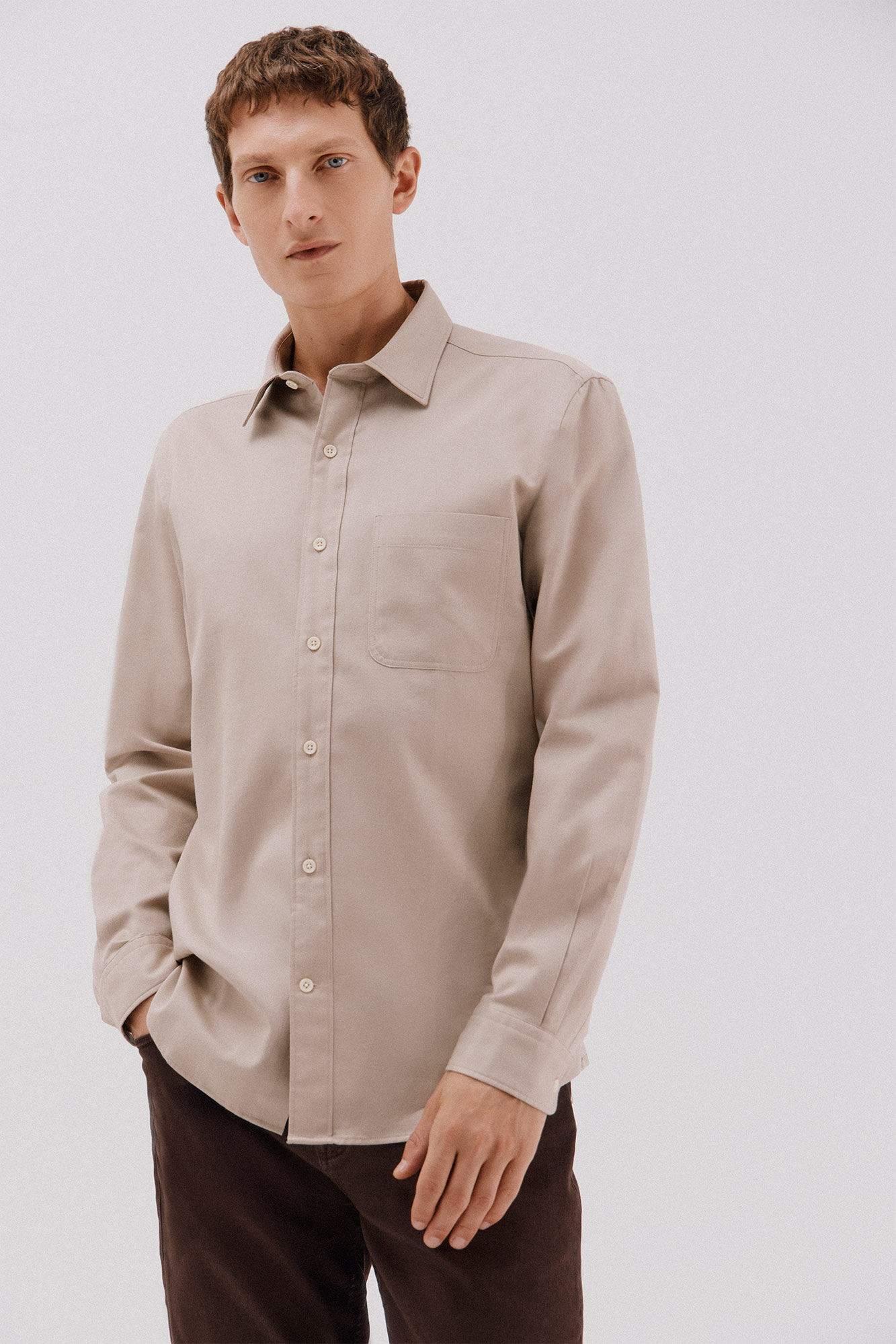Cortefiel Camisa gabardina Tencel