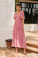 Pol&iacute;n Et Moi Vestido plisado Kate Rosa