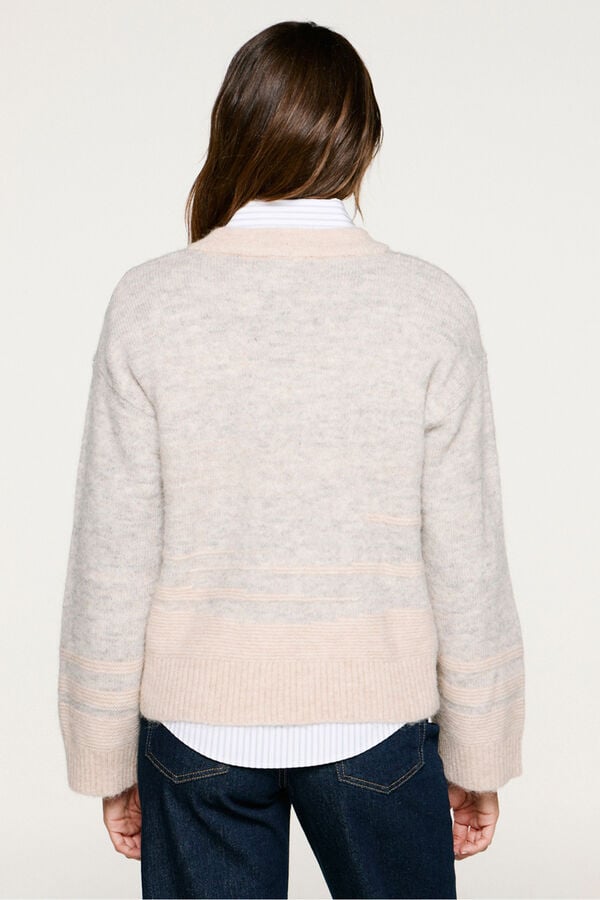 Selected Jersey lana y alpaca Beige