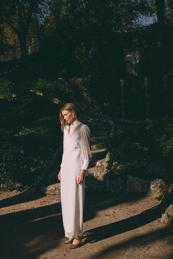 Pol&iacute;n Et Moi Vestido de novia Francisca Blanco