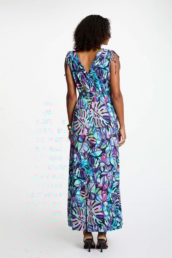 Morgan Vestido comprido reto estampado Multicolorido