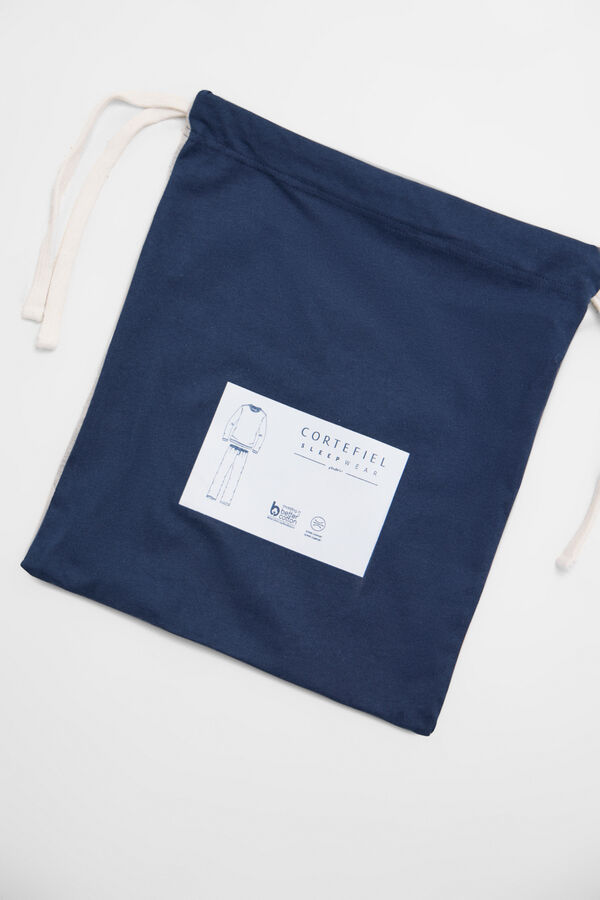 Cortefiel Set de pijama punto Gris