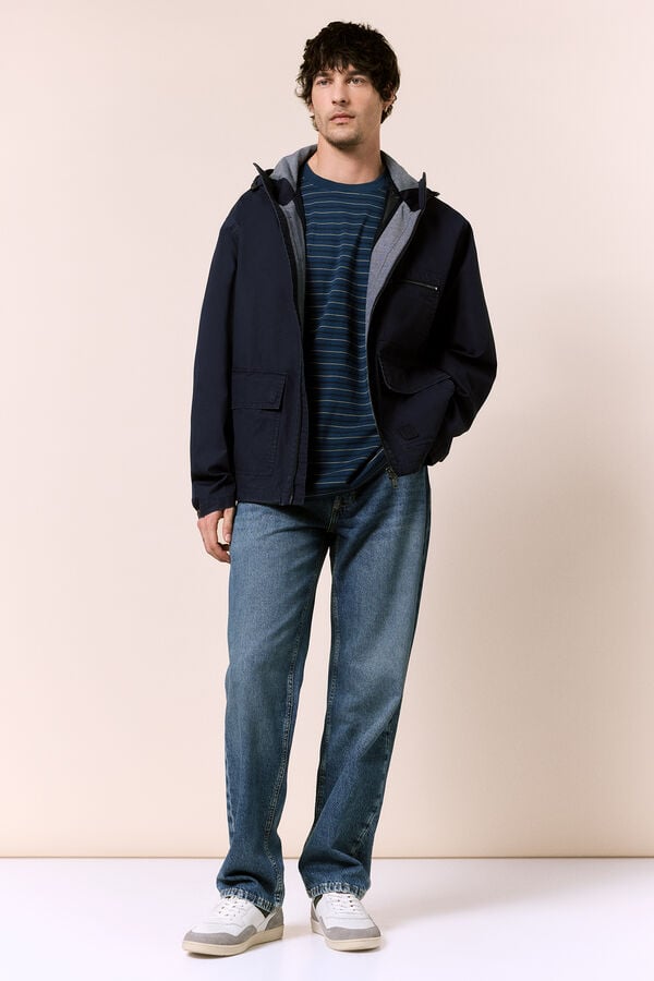 OOTO Parka curta com capuz Azul