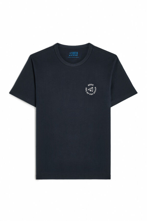 OOTO Camiseta bordado avión OOTO Azul marino