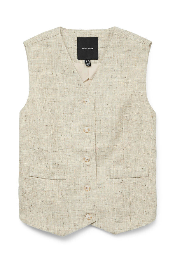 Vero Moda Linho efeito colete Cinzento