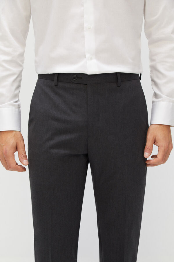 Cortefiel Pantalon Coolmax® tailored fit Gris oscuro