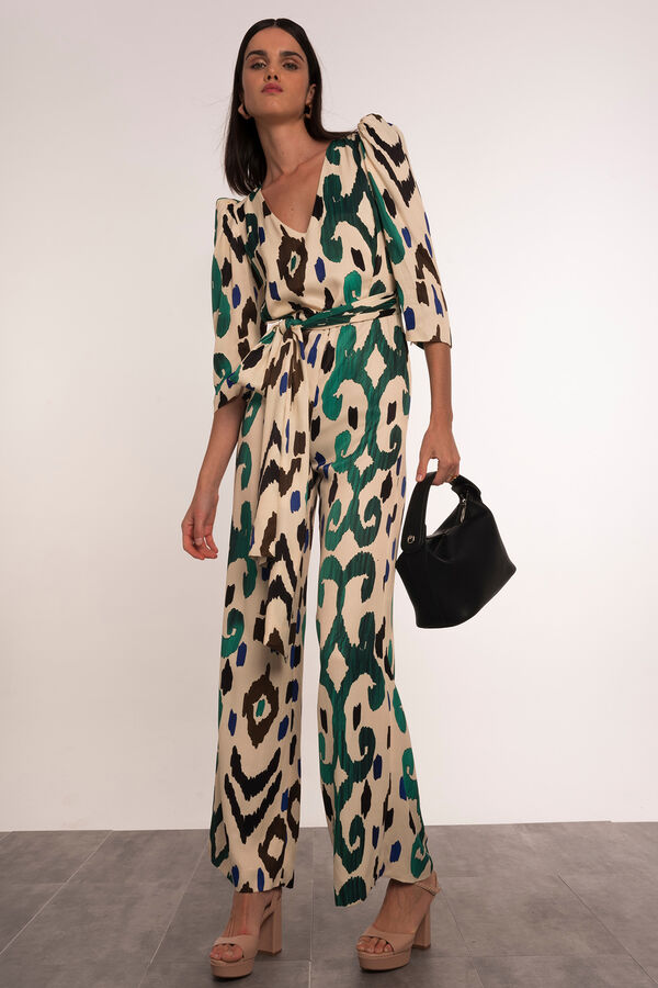 Dolores Promesas Mono estampado pierna ancha Multicolor