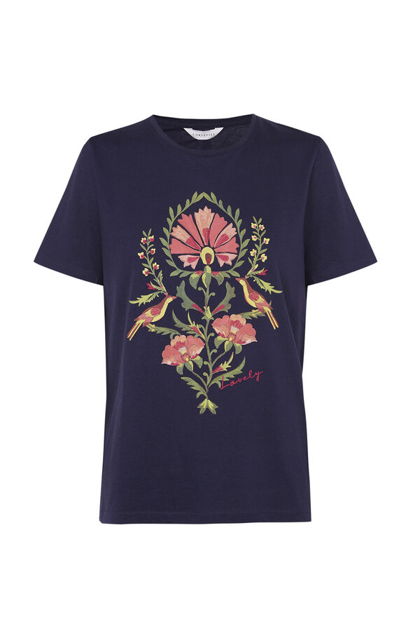 Cortefiel Camiseta estampada Azul marino