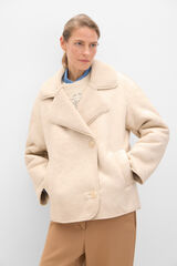 Cortefiel Chaqueta efecto doble faz Marfil