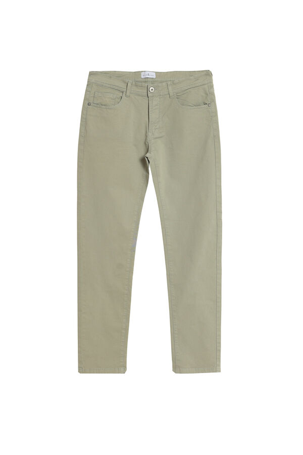 PuroEGO Pantalon chin&ecirc;s  slim Verde