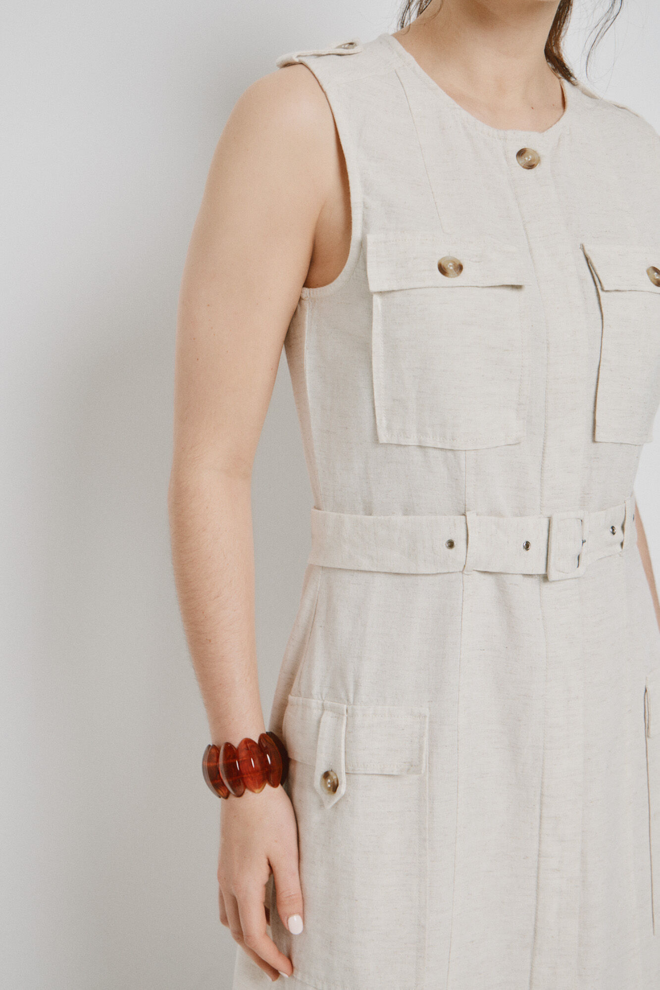 Vero Moda Vestido corto estilo safari