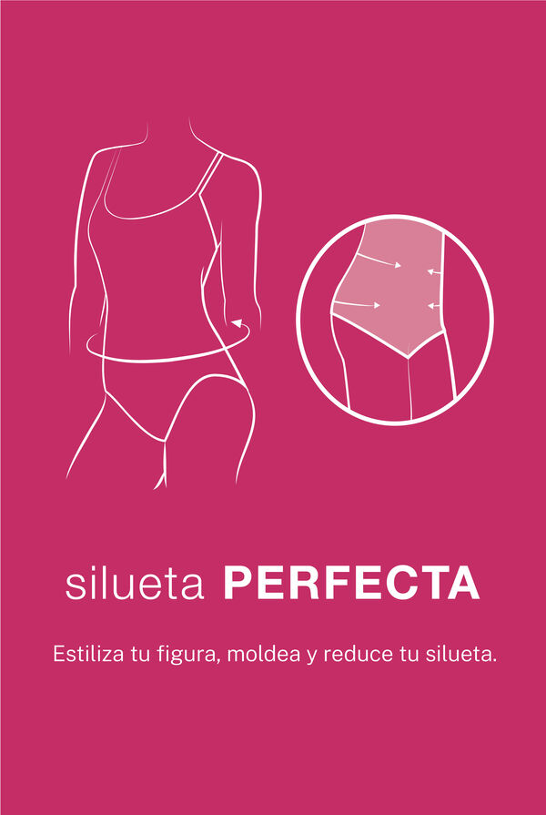 Cortefiel Mai&ocirc; shapewear/moldador com decote Castanho