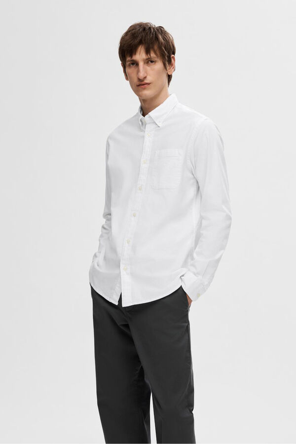 Selected Camisa Oxford Regular Fit. Blanco