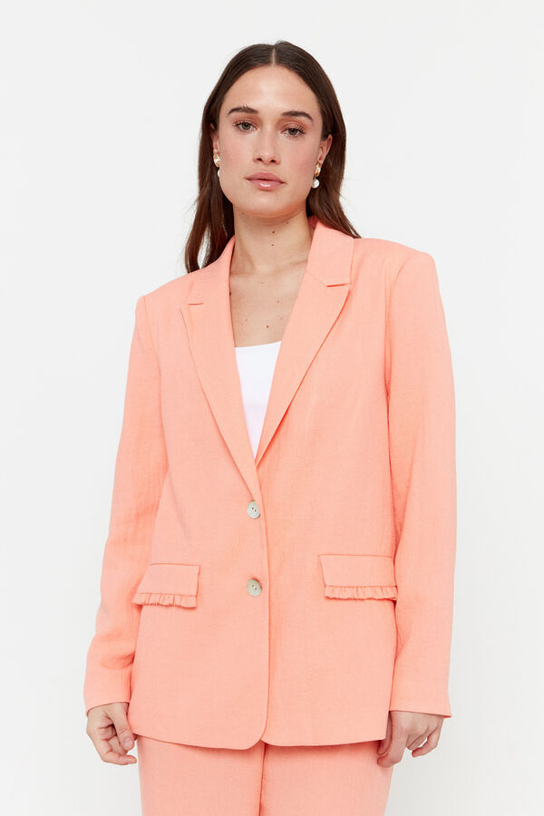 Vero Moda Blazer regular fit com detalhes de folhos  Subiu
