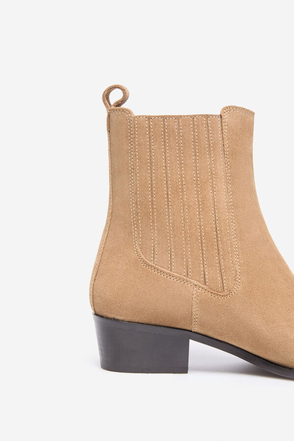 Cortefiel Bot&iacute;n elastico serraje Beige