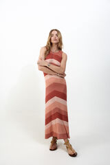 Slowlove Vestido punto zig zag Multicolorido