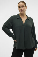 Vero Moda Curve Camisa fluida com prega central plus size  Azul