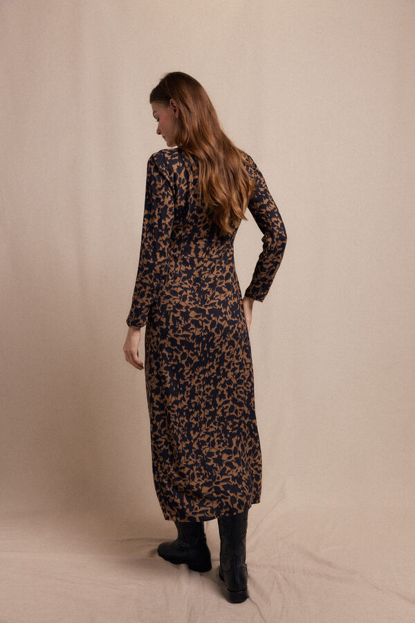 Slowlove Vestido largo estampado Preto