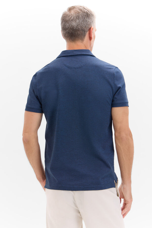 Cortefiel Polo algod&oacute;n tencel Azul marino
