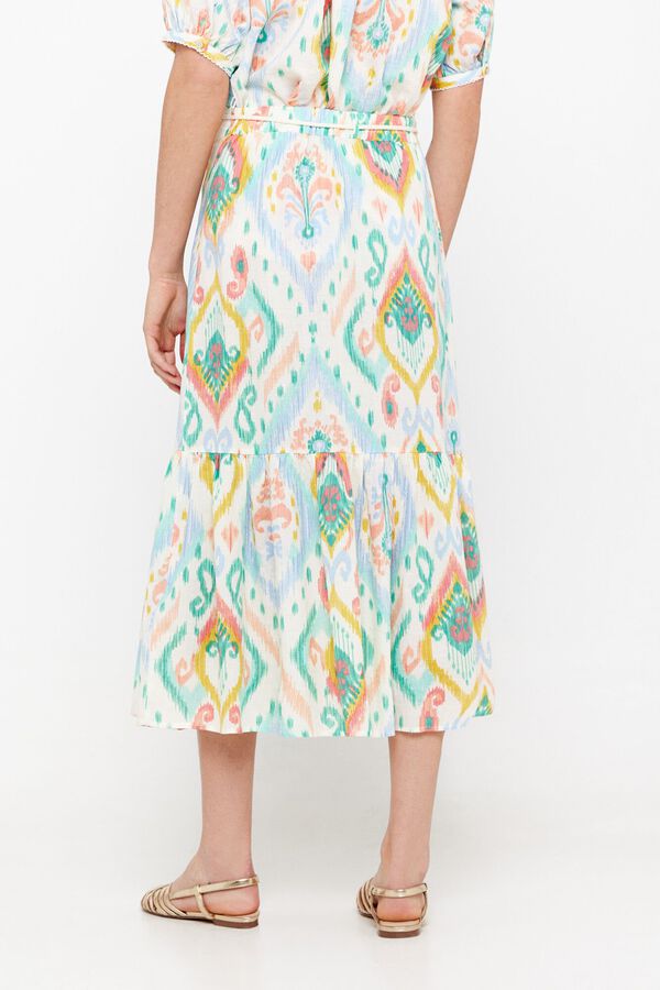 Cortefiel Saia comprida estampada Multicolorido