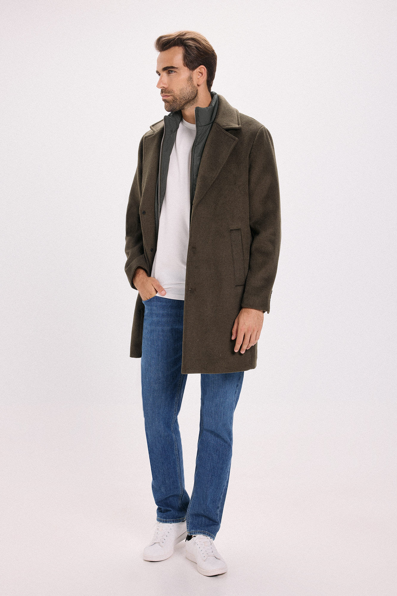 Jack & Jones Sobretudo longo com fecho combinado