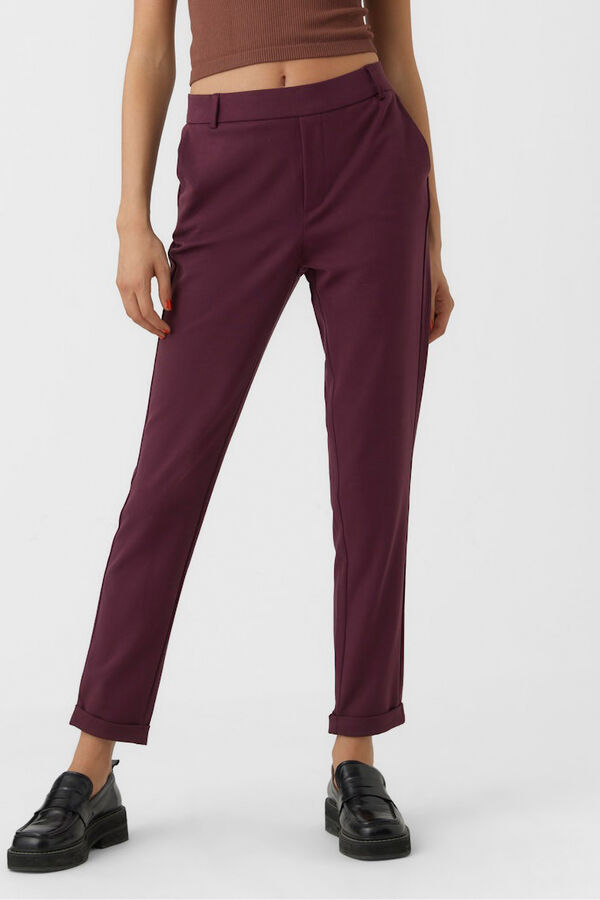 Vero Moda Cal&ccedil;as compridas retas  Roxo
