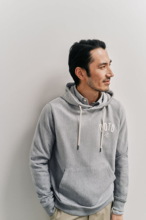 OOTO Sudadera con capucha con logo Gris