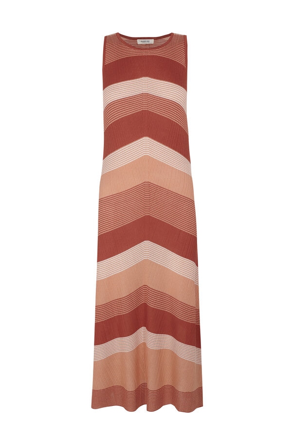 Slowlove Vestido punto zig zag Multicolorido