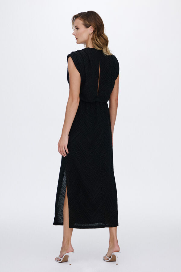 Vila Vestido fiesta midi Negro