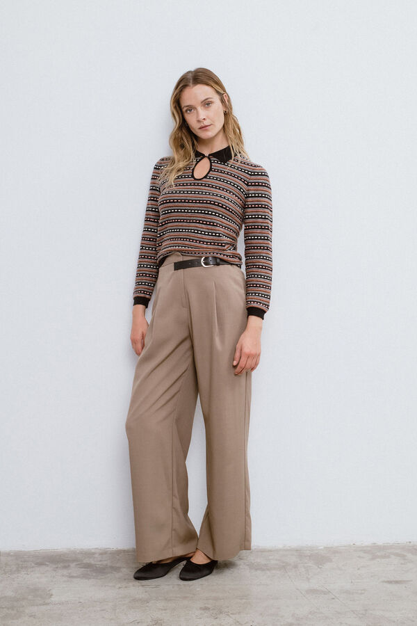 Vila Jersey con cuello polo Negro