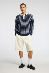 Selected Polo rugby 100% lana merino Azul