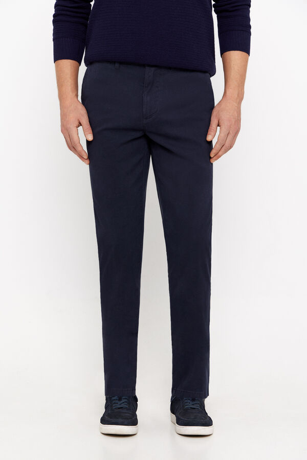Cortefiel Pantal&oacute;n chino regular fit Azul marino