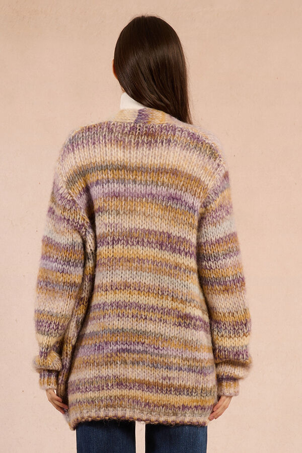 Molly Bracken C&aacute;rdigan de mujer de manga larga estampado rayas Multicolor