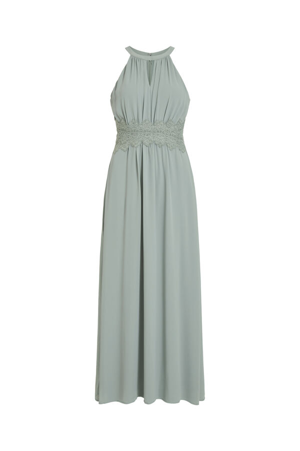 Vila Vestido comprido gola halter Azul