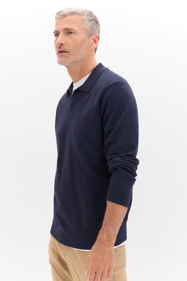 Cortefiel Jersey ponto pesco&ccedil;o polo Azul