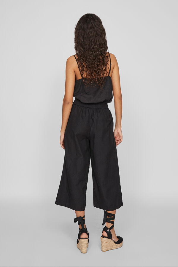 Cortefiel Pantalones culote Negro